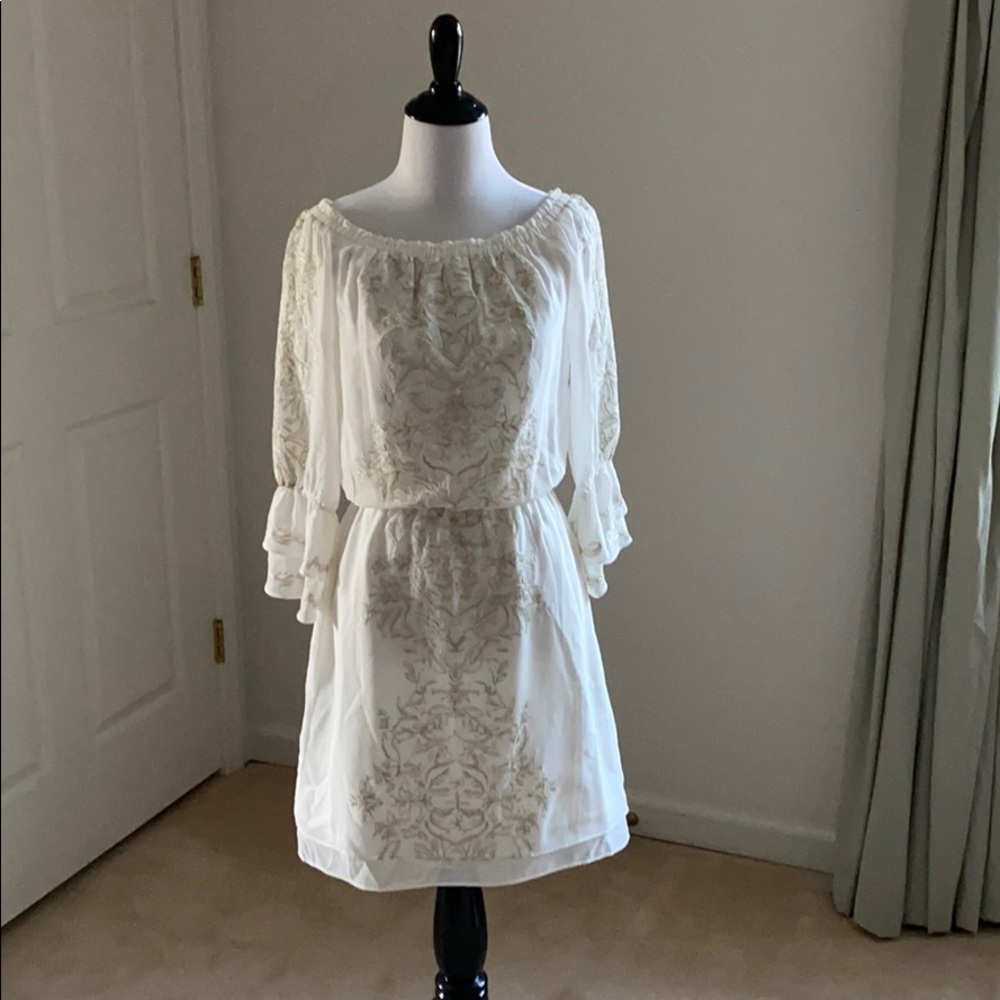 WHBM Embroidered Boho dress